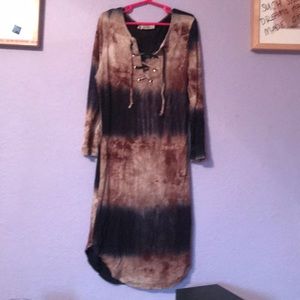 Cute tie dye bodycon dress